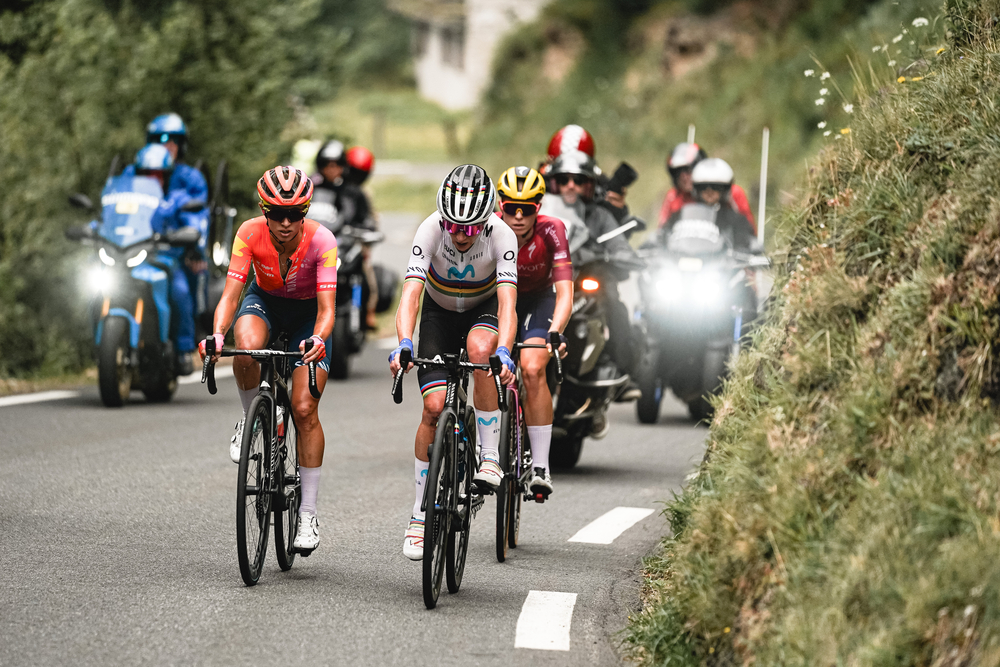 Van Vleuten, Vollering e Niewiadoma - credit ASO Thomas Maheux