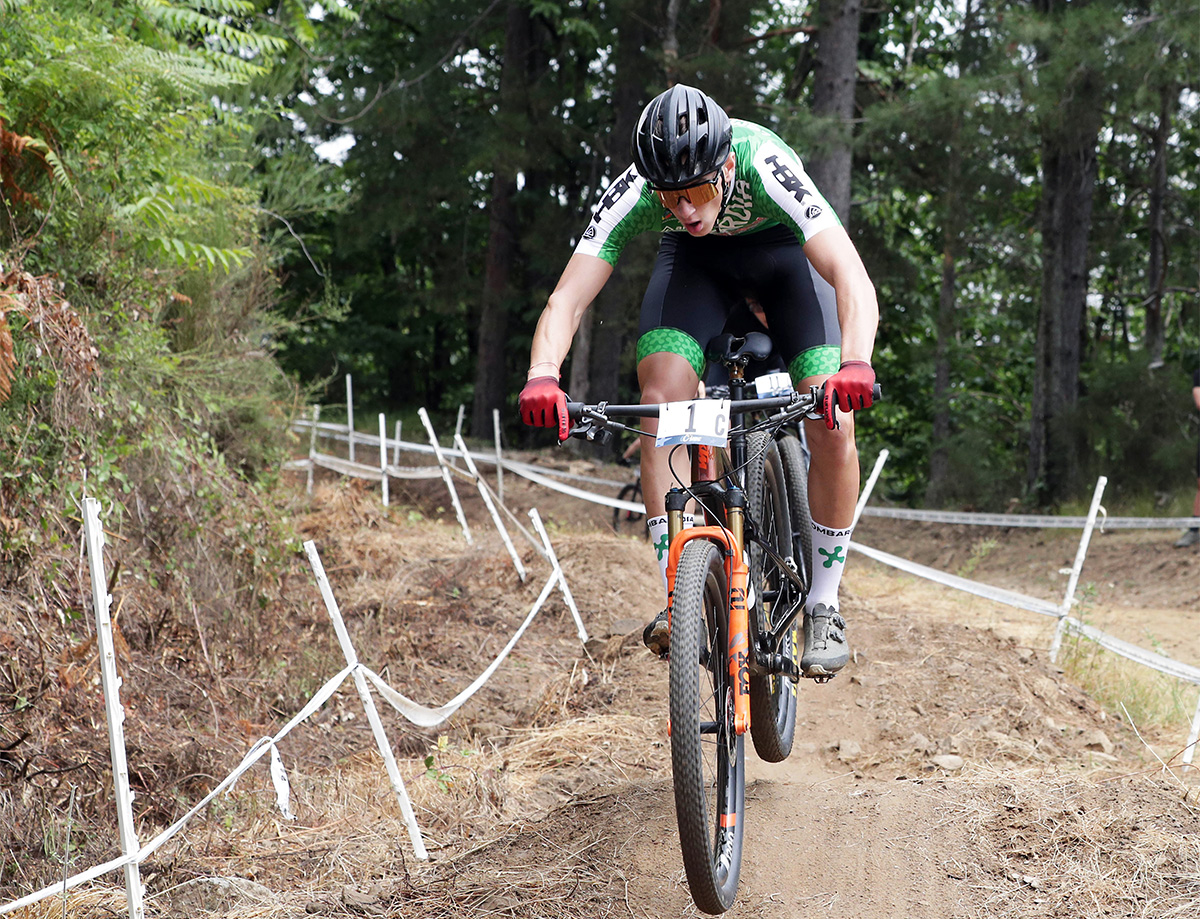 Federico Brafa, secondo nel time trial U17 agli Europei Giovanili mtb al Ciocco - credit Newspower