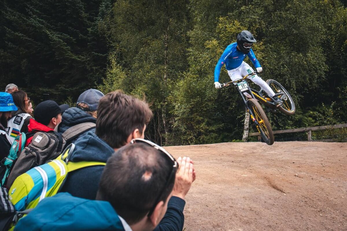 Lo junior Christian Jauser, nono ai mondiali di Glasgow nel DH - credit Maurizio Borserini - Federciclismo