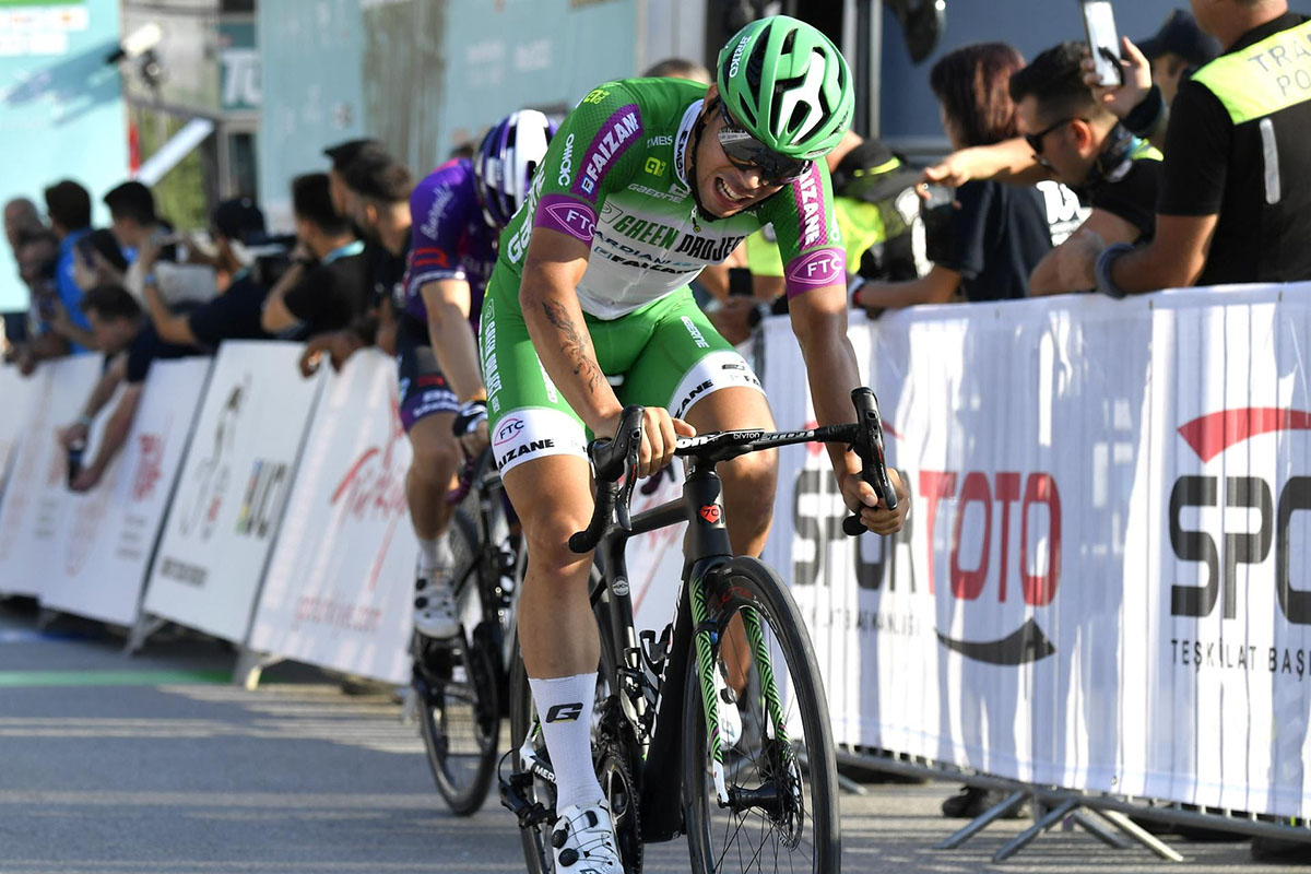 Luca Colnaghi, terzo nella seconda tappa del Giro di Turchia - Credits Green Project Bardiani - CSF Faizanè & Sprint Cycling
