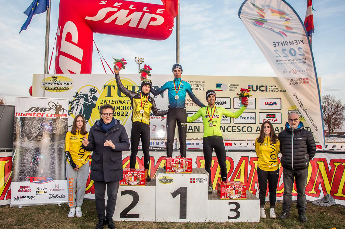 Il podio del 1° Turin International Ciclocross - credit Alessandro Billiani