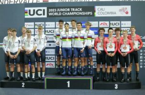 Il quartetto maschile degli junior campione del mondo a Cali