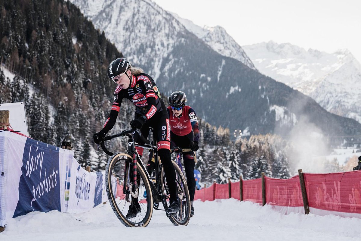Maghalie Rochette in azione nella prova di Coppa del Mondo a Vermiglio - credit Giacomo Podetti