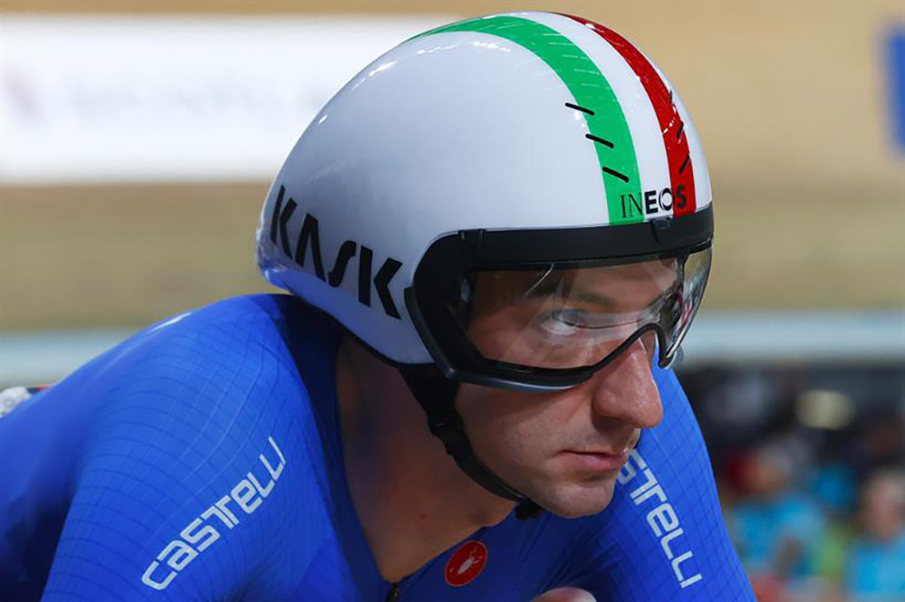 Elia Viviani, secondo nell'Omnium ad Adelaide