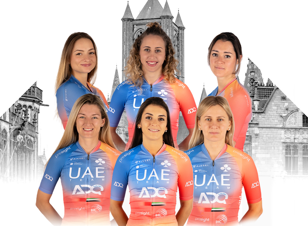 UAE Team ADQ prime gare in Belgio