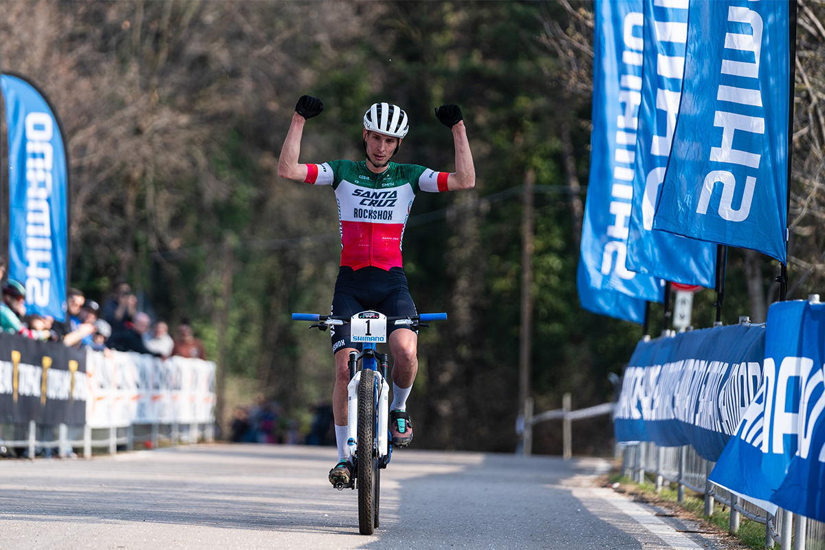 Luca Braidot (Santa Cruz Rockshox) vince a San Zeno di Montagna - credit Alessio Pederiva