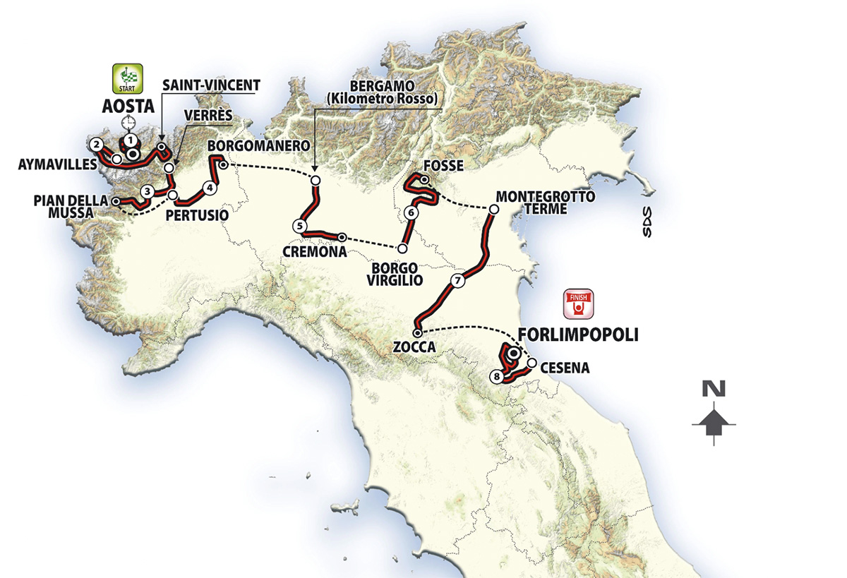 La planimetria del Giro Next Gen 2024 - credit LaPresse