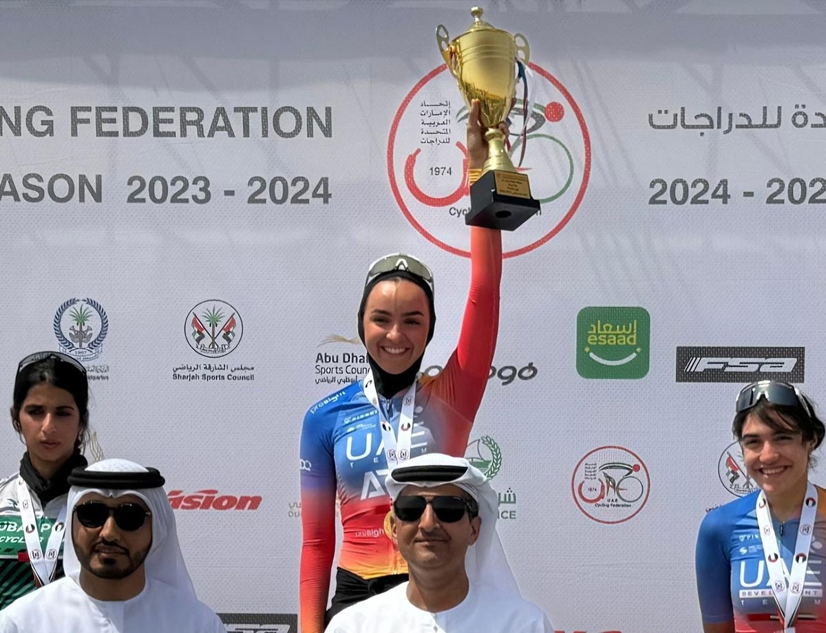 Safiya Alsayegh si conferma campionessa nazionale UAE - credit UAE Cycling Federation