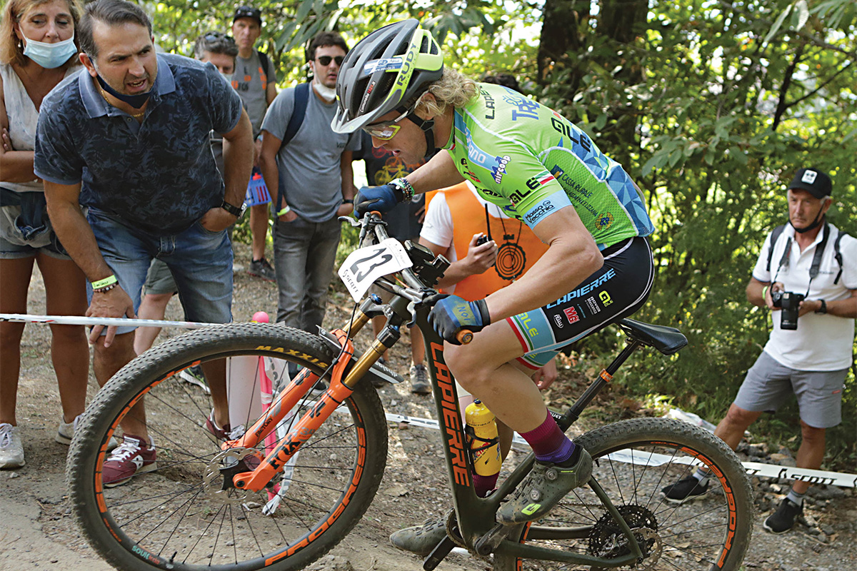 Martino Fruet impegnato sul tracciato di Pergine Valsugana - credit Newspower