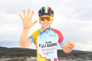 Mattia Stenico (Team Giorgi), vincitore a Nervesa della Battaglia in sella alla mtb - credit Rodella