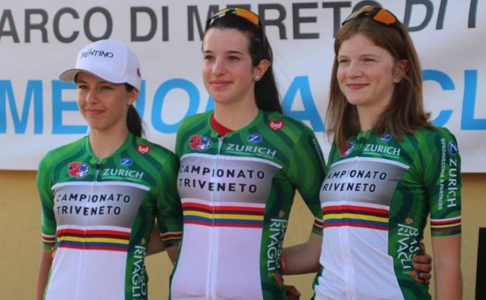 Le leader del Campionato Triveneto Camilla Tezzele, Linda Rapporti ed Emma Deotto