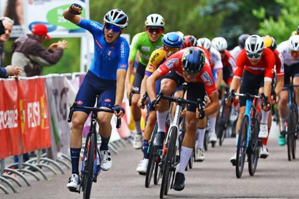 Andrea Montagner vince l'ultima tappa del LVM Saarland Trofeo - credit Federciclismo