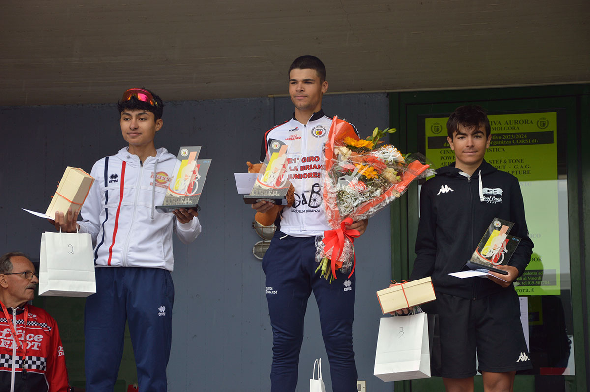 Il podio del 21° Giro della Brianza