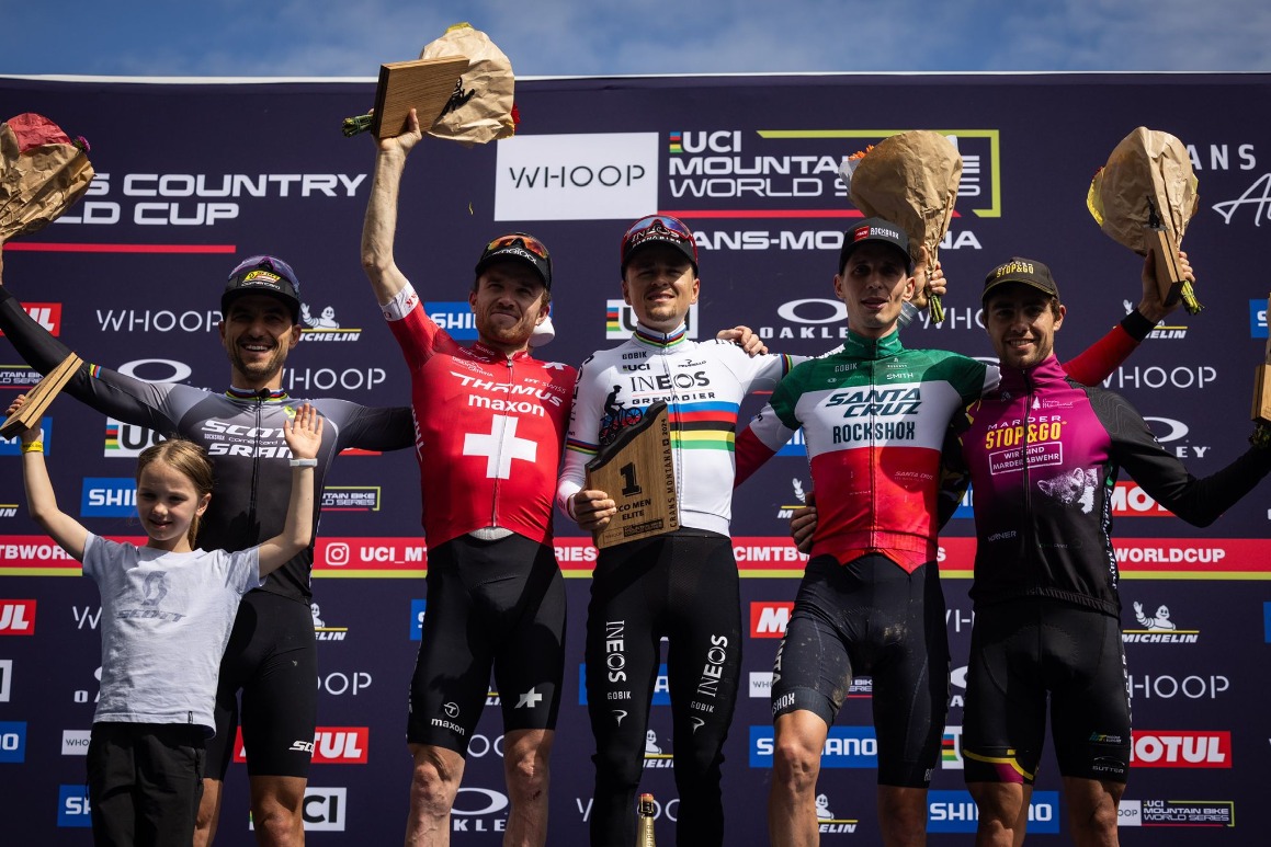 Luca Braidot terzo nella prova di Coppa del Mondo a Crans-Montana credit - Michel Cerveny
