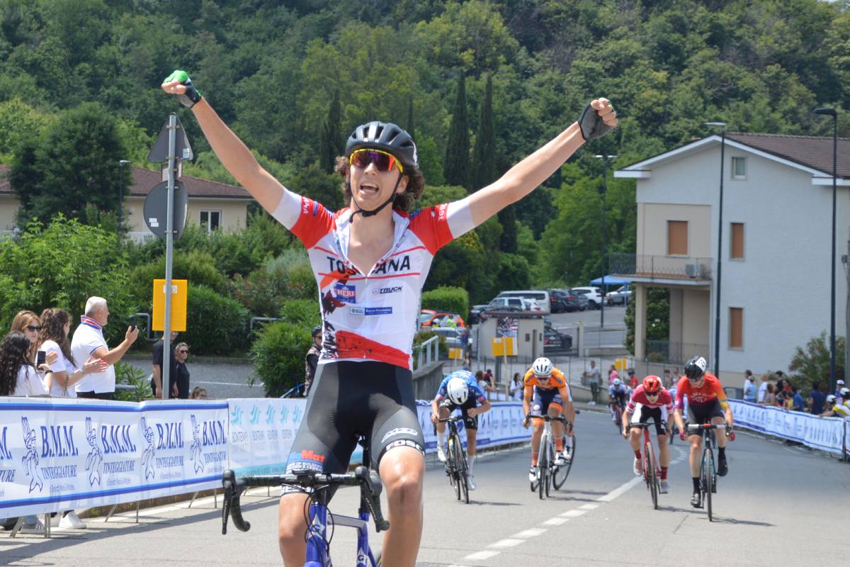 Pietro Menici vince il 5° Trofeo Sponsor Progetto Ciclismo a Monticelli Brusati