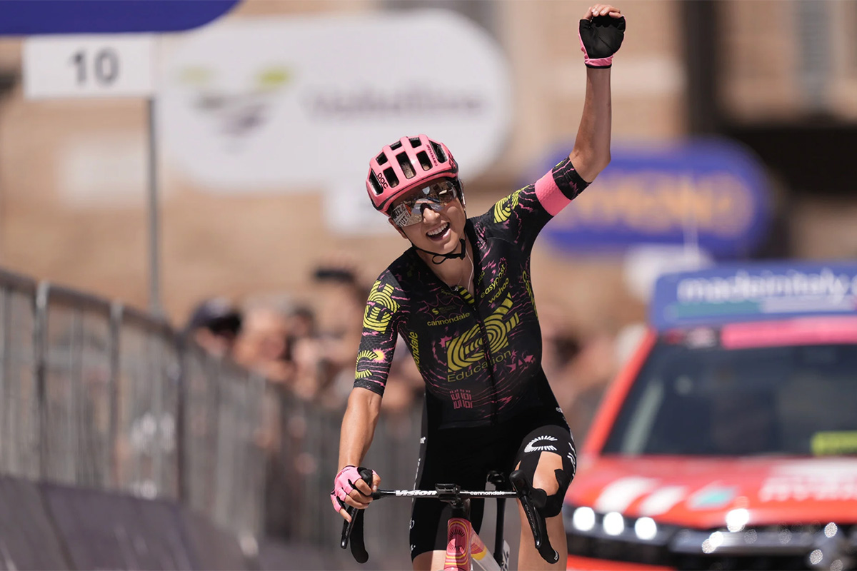 Clara Emond vince a Urbino la quarta tappa del Giro d'Italia Women 2024 - credit LaPresse