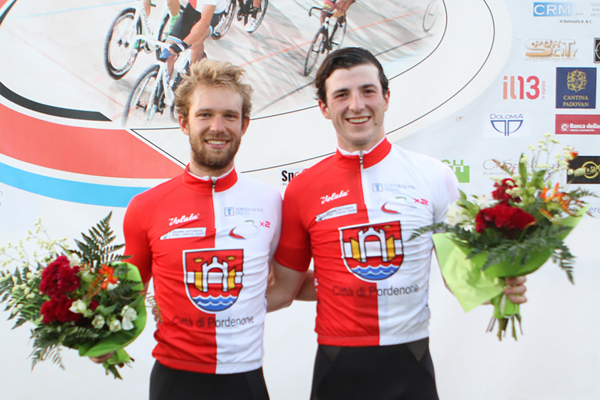 Greame e Walsh sono i primi leader della 6 giorni di Pordenone - credit Bolgan