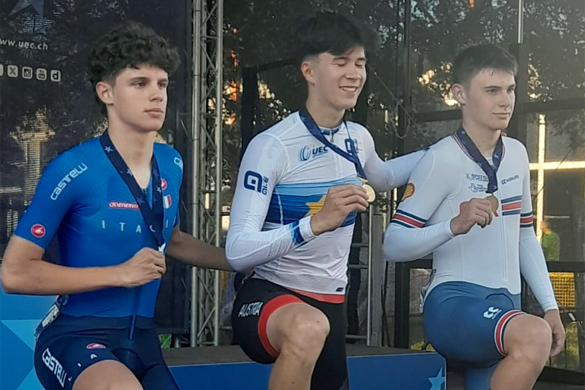 Julian Bortolami argento nella corsa a punti agli Europei Pista Jrs