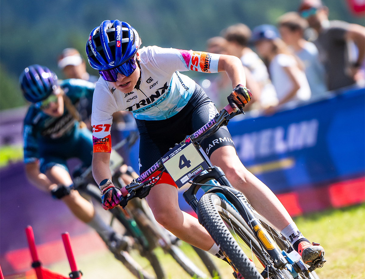 Olivia Onesti in azione a Les Gets - credit Maxime Schmid