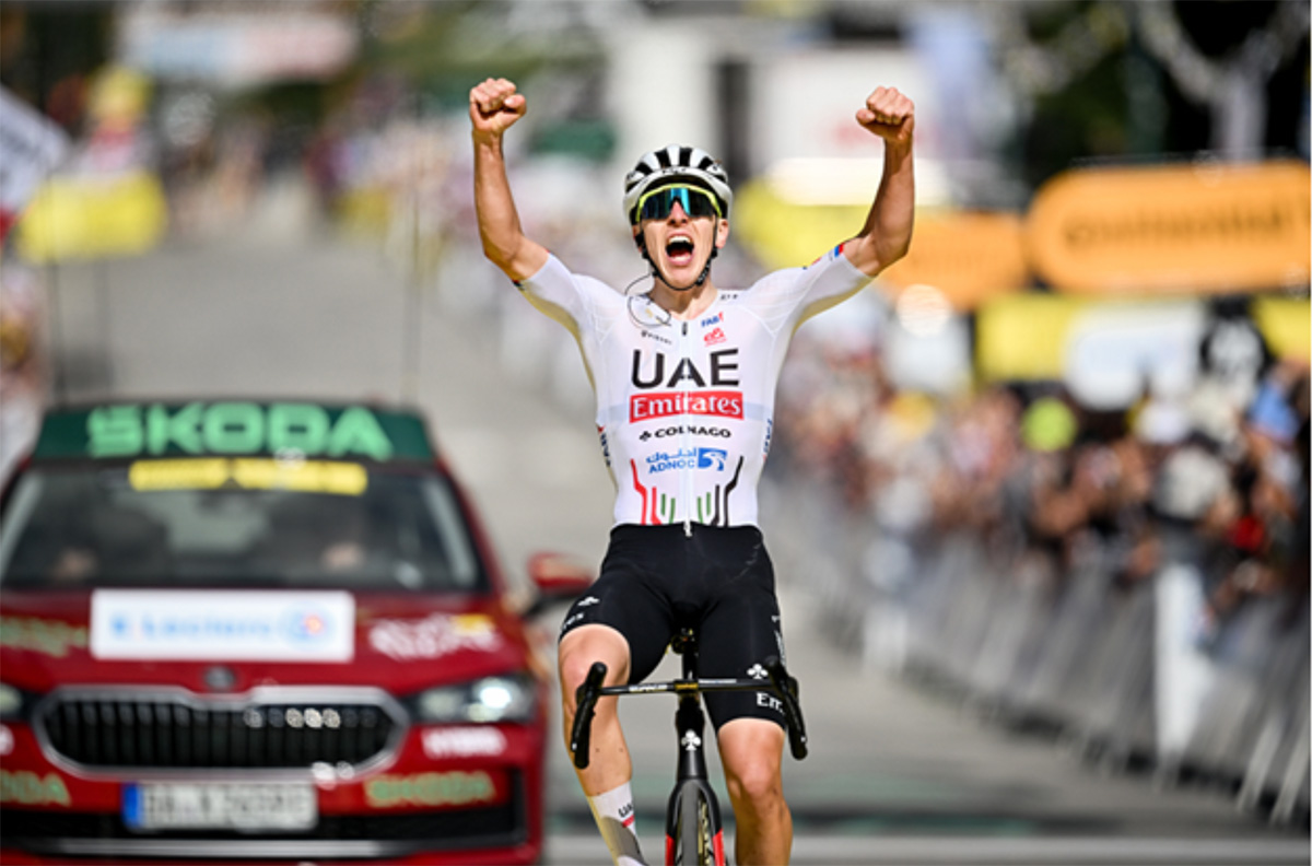 Tadej Pogacar vince a Valloire la quarta tappa del Tour de France 2024 - credit Billy Ceusters ASO