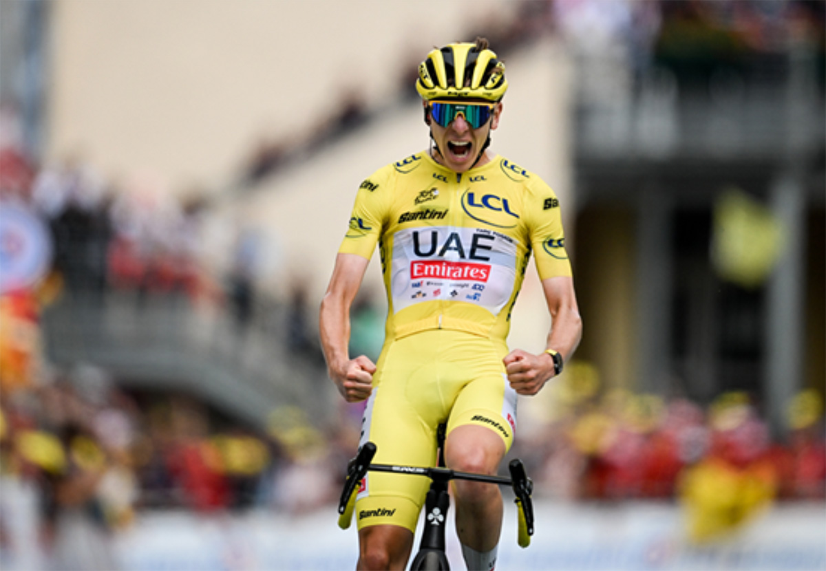 Tadej Pogacar vince la 14esima tappa del Tour de France - credit Billy Ceusters ASO