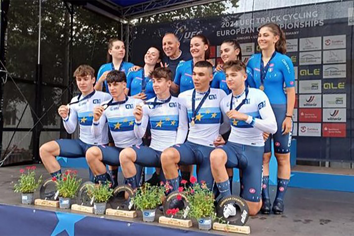 Europei pista Cottbus 2024: oro per l'inseguimento a squadre maschile, bronzo per quello femminile