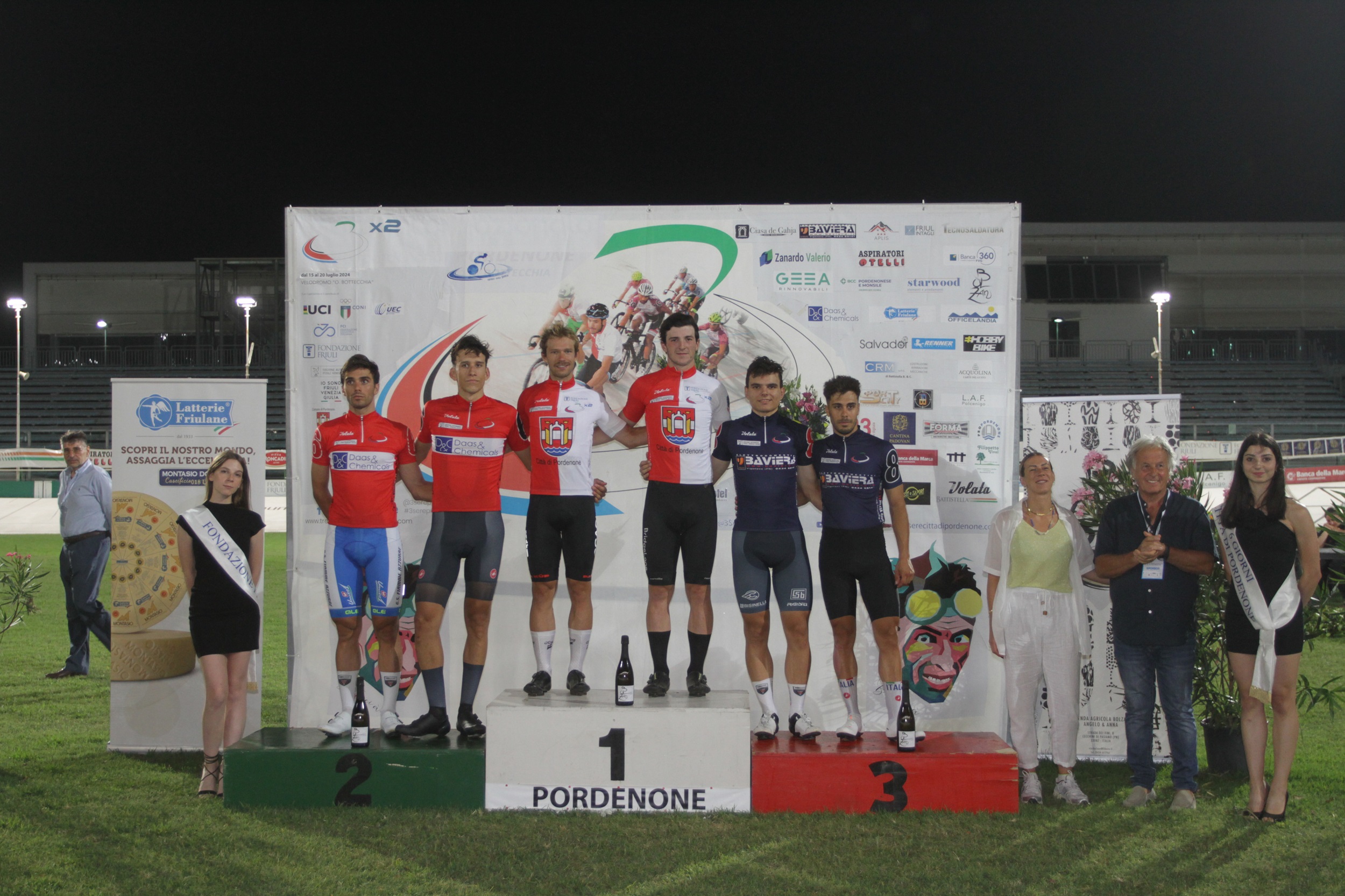 podio 6 giorni di Pordenone - Foto Bolgan