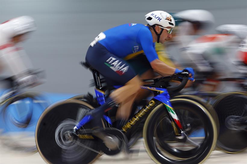 Elia Viviani nono nell'omnium di Parigi 2024 - credit Sprint Cycling Agency