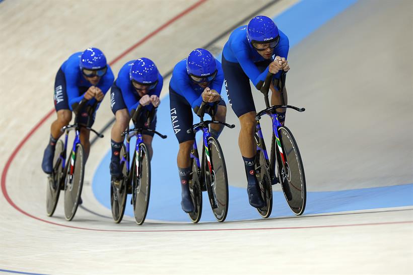 L'inseguimento maschile si qualifica per la semifinale delle Olimpiadi di Parigi 2024 - credit Sprint Cycling Agency