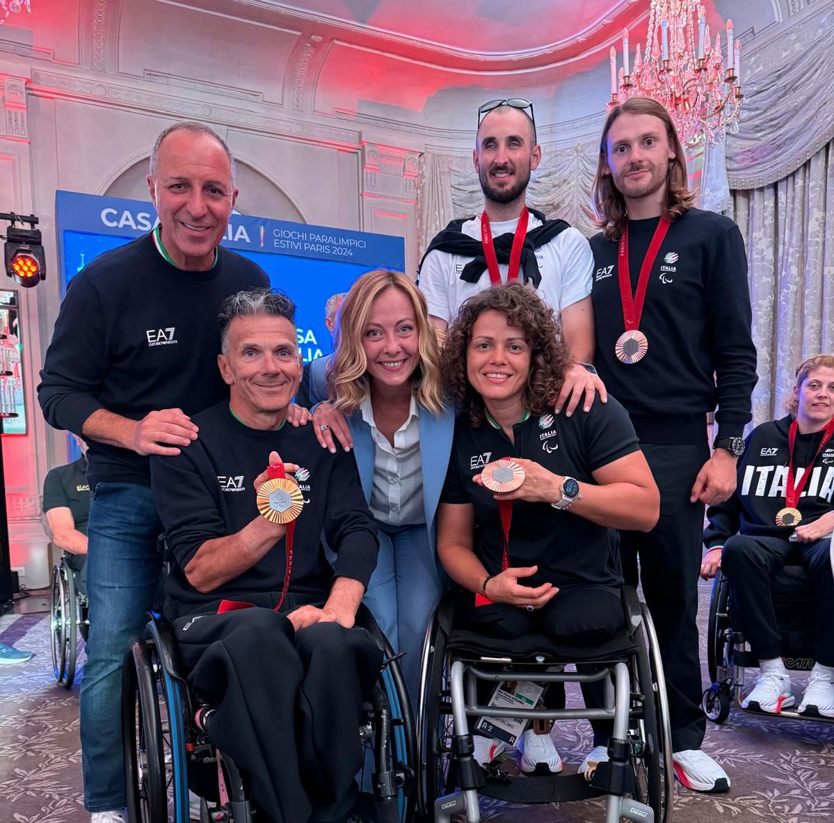 Giorgia Meloni in visita a Casa Italia - Federciclismo