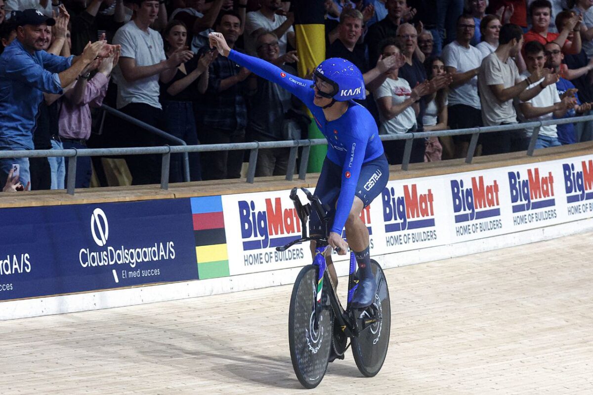 Jonathan Milan campione del mondo nell'inseguimento - credit Sprint Cycling Agency