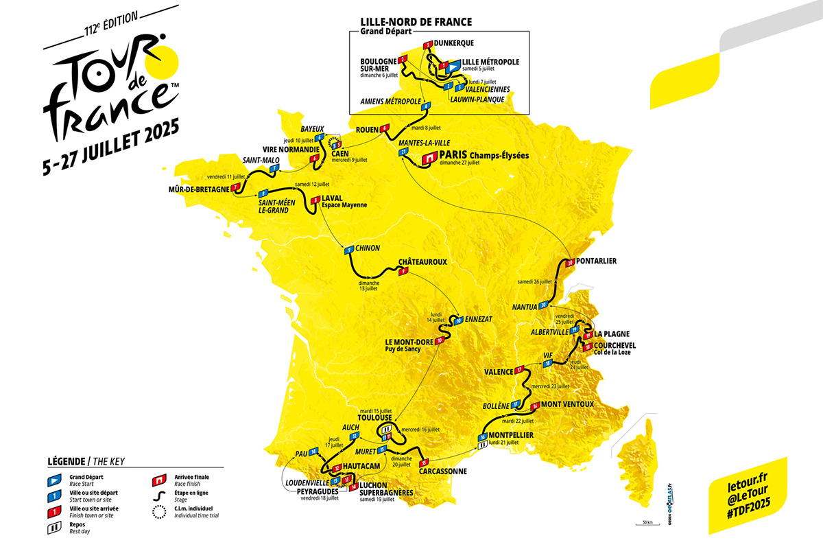 Percorso Tour de France 2025 - credit ASO