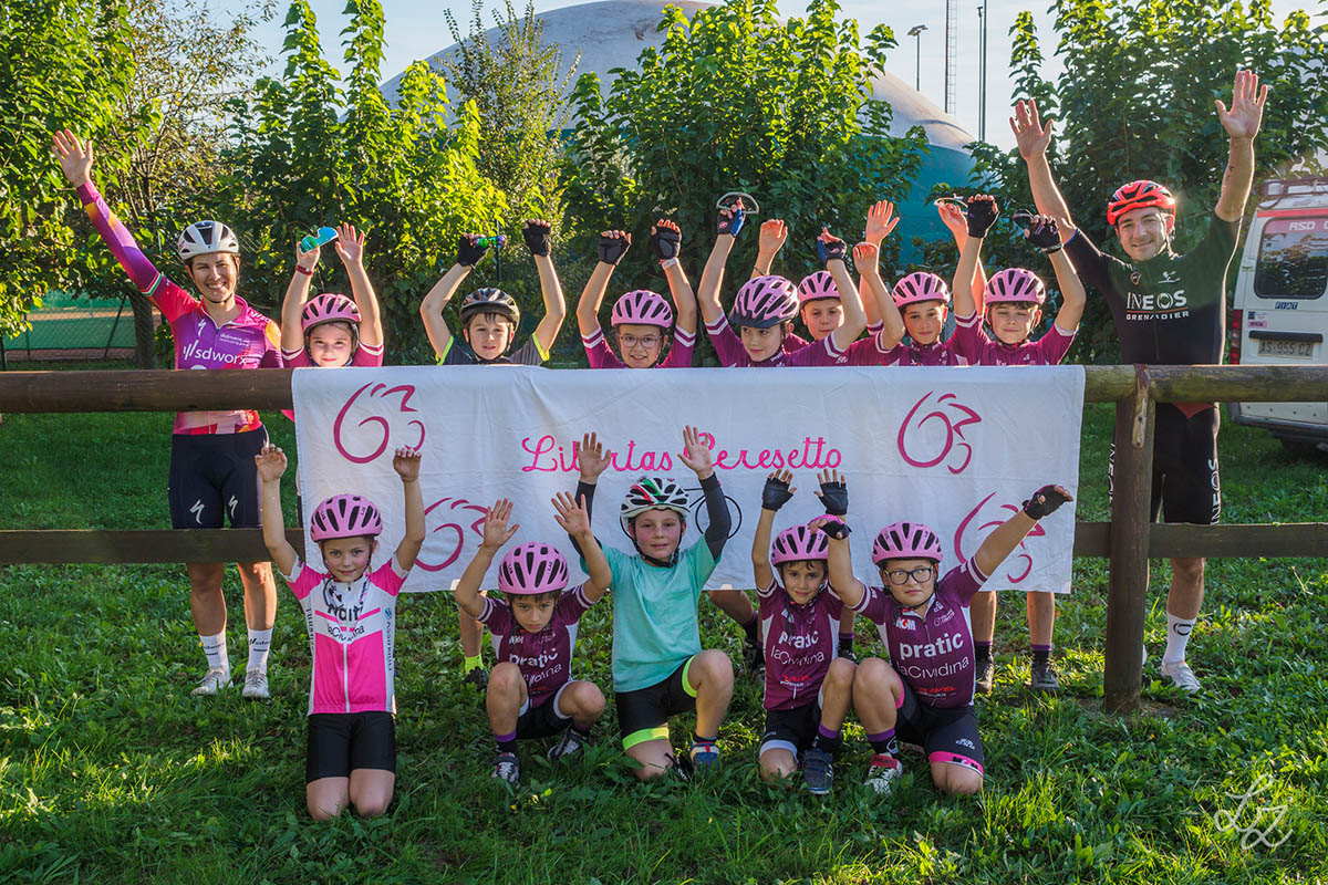 Elena Cecchini ed Elia Viviani al campo di allenamento della Libertas Ceresetto - credit Leonardo Zanello