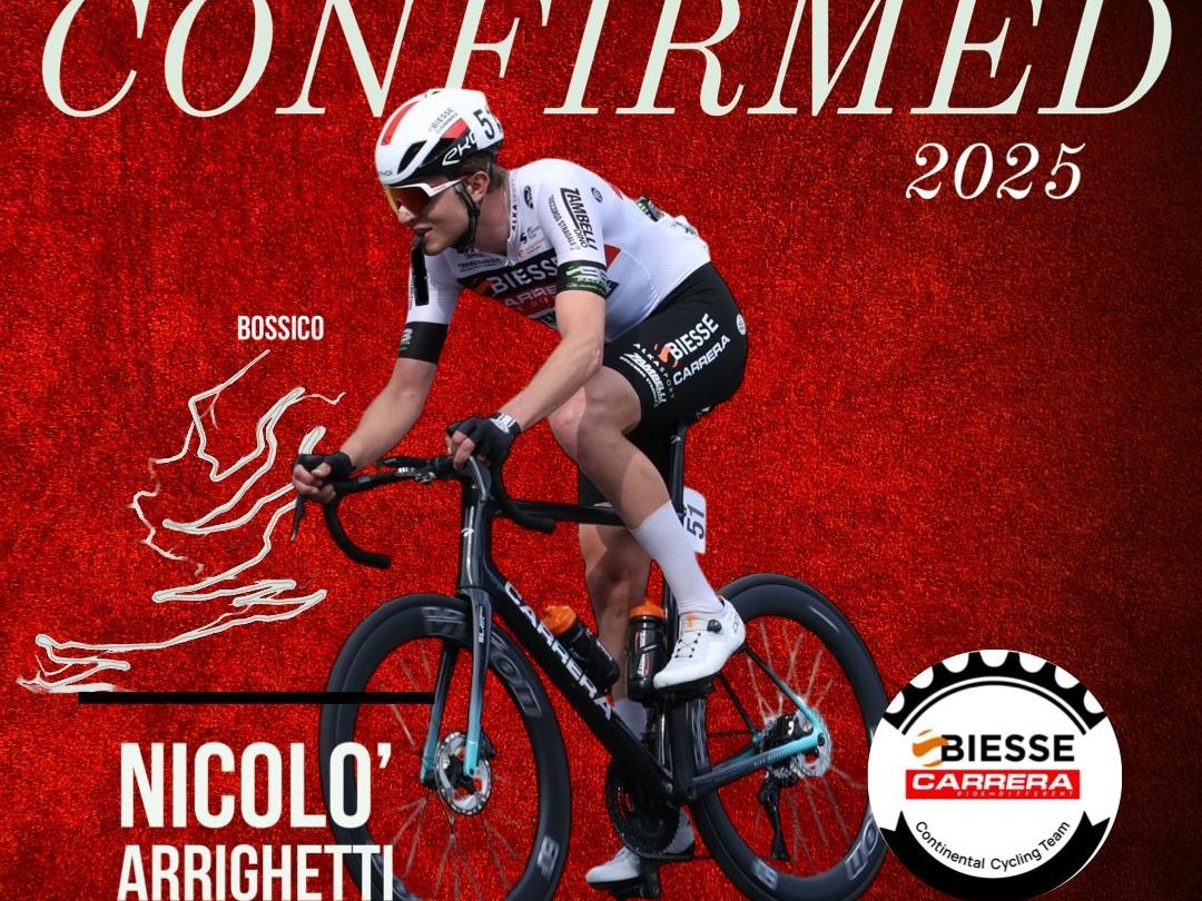 Nicolò Arrighetti confermato nel Team Biesse Carrera 2025
