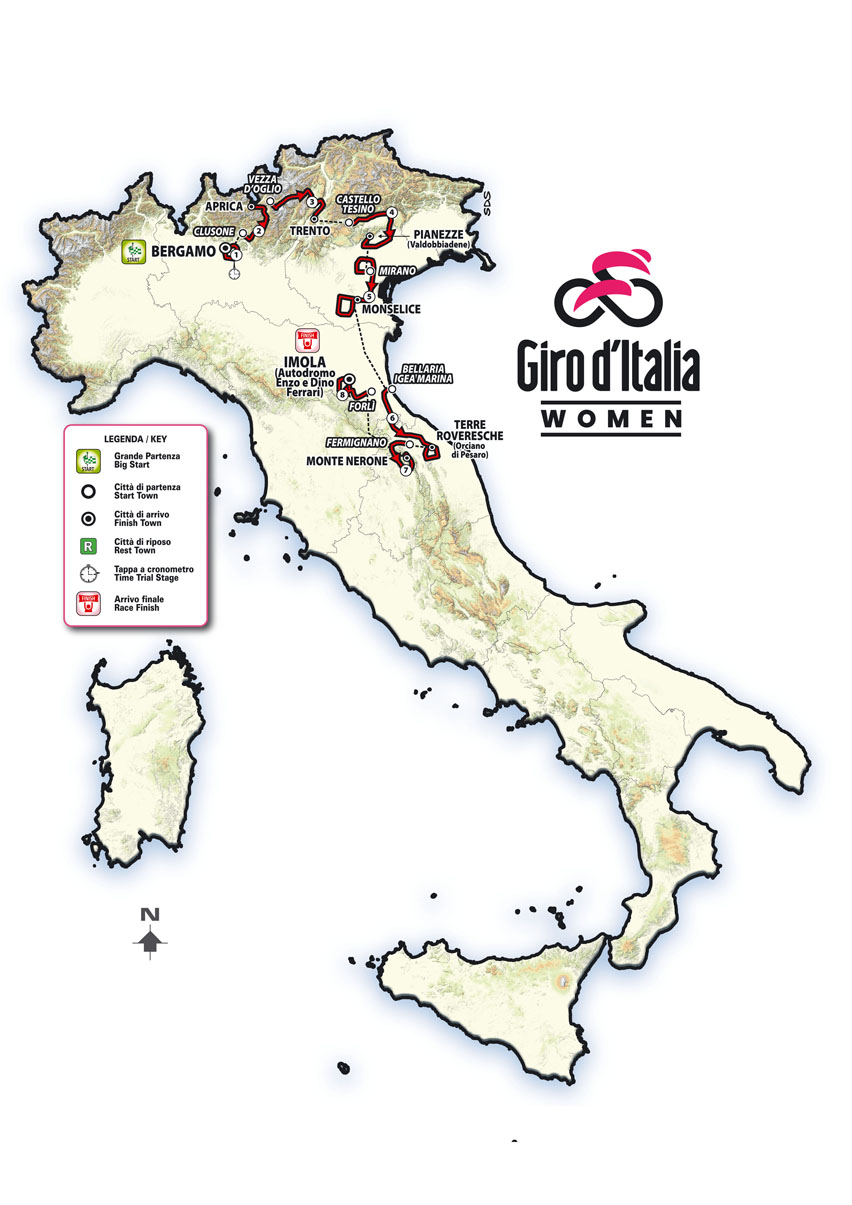 Presentato il Giro Women 2025. Partenza da Bergamo