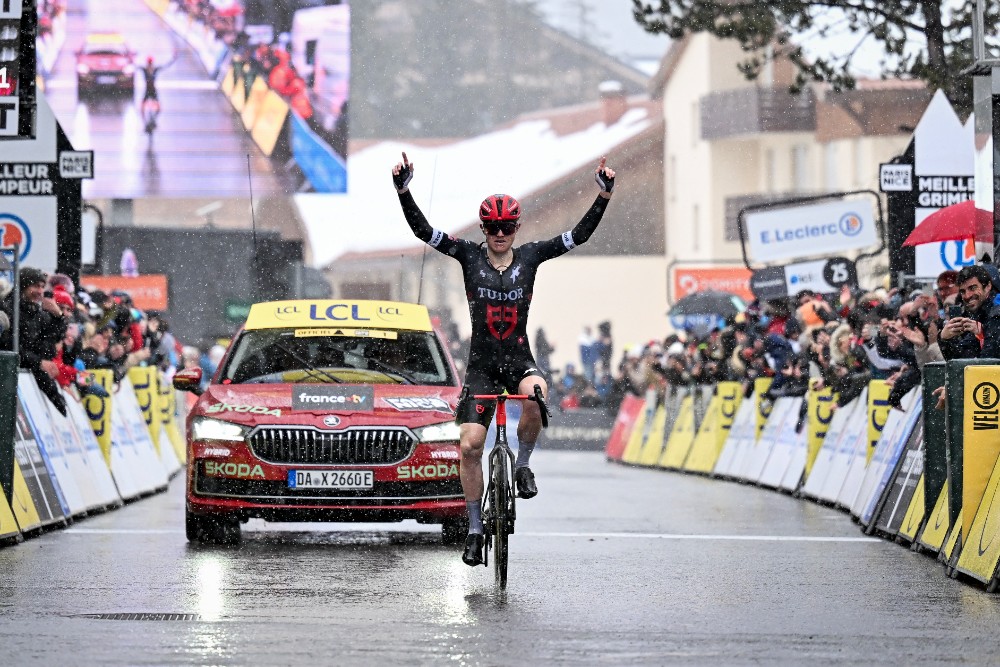 Parigi-Nizza. Michael Storer esulta dopo la fuga da lontano - ASO