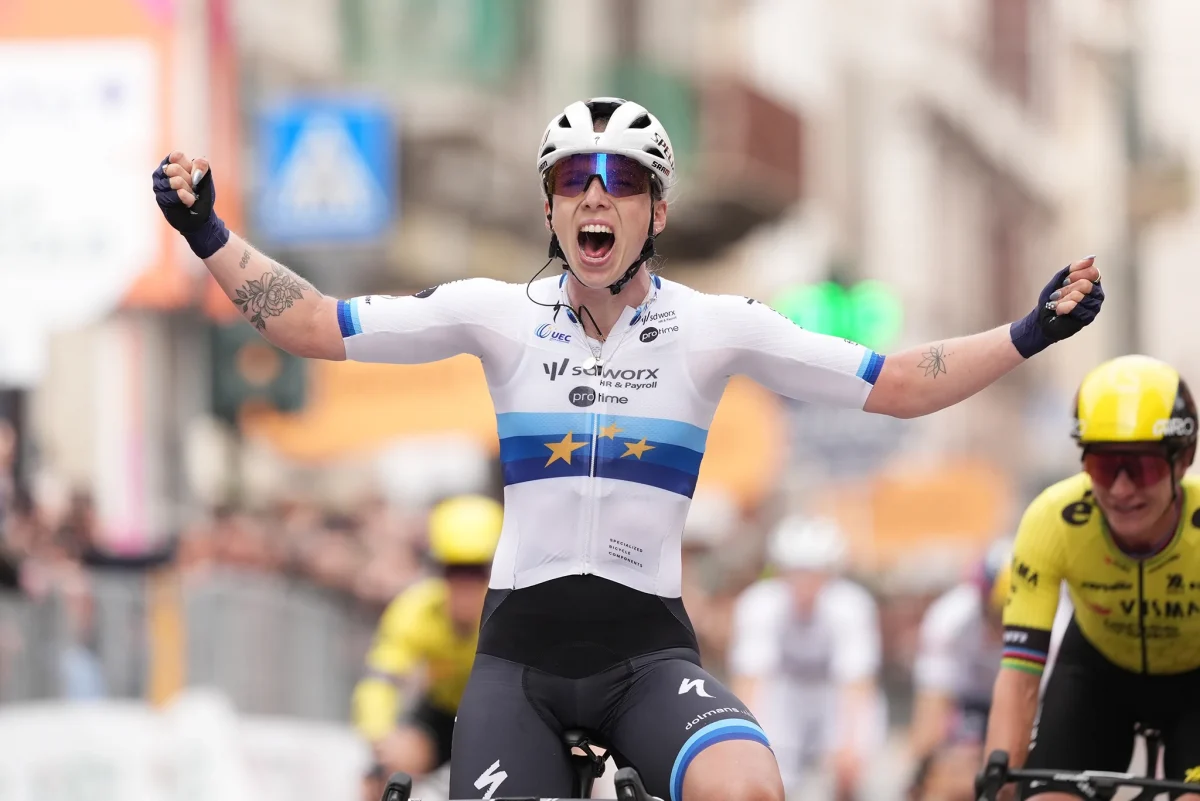 s vince la Sanremo Women battendo allo sprint finale Marianne Vos e Noemi Ruegg. Ottava Elisa Balsamo - LaPresse