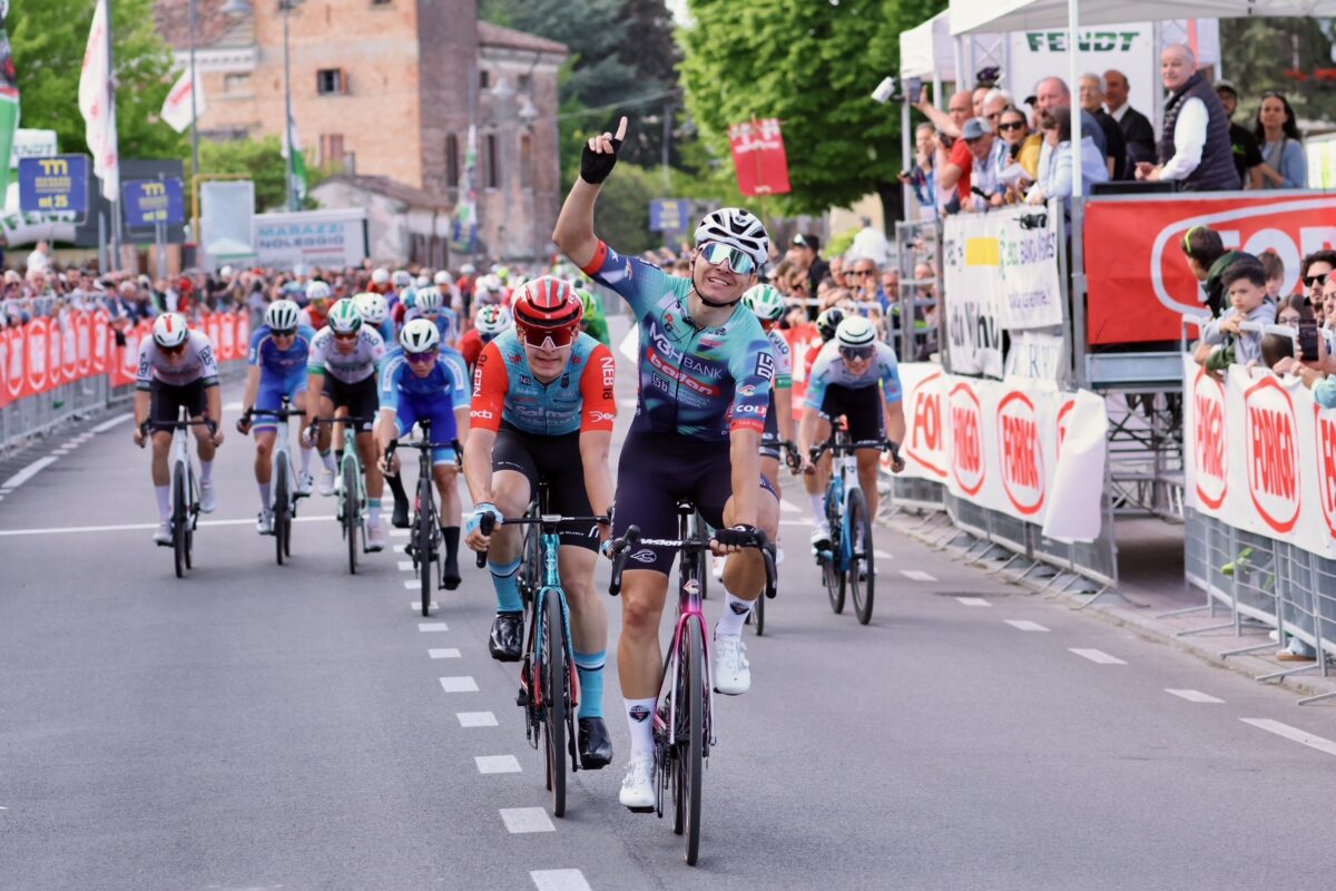 Matteo Fiorin esulta alla Vicenza-Bionde FOTO CAILOTTO