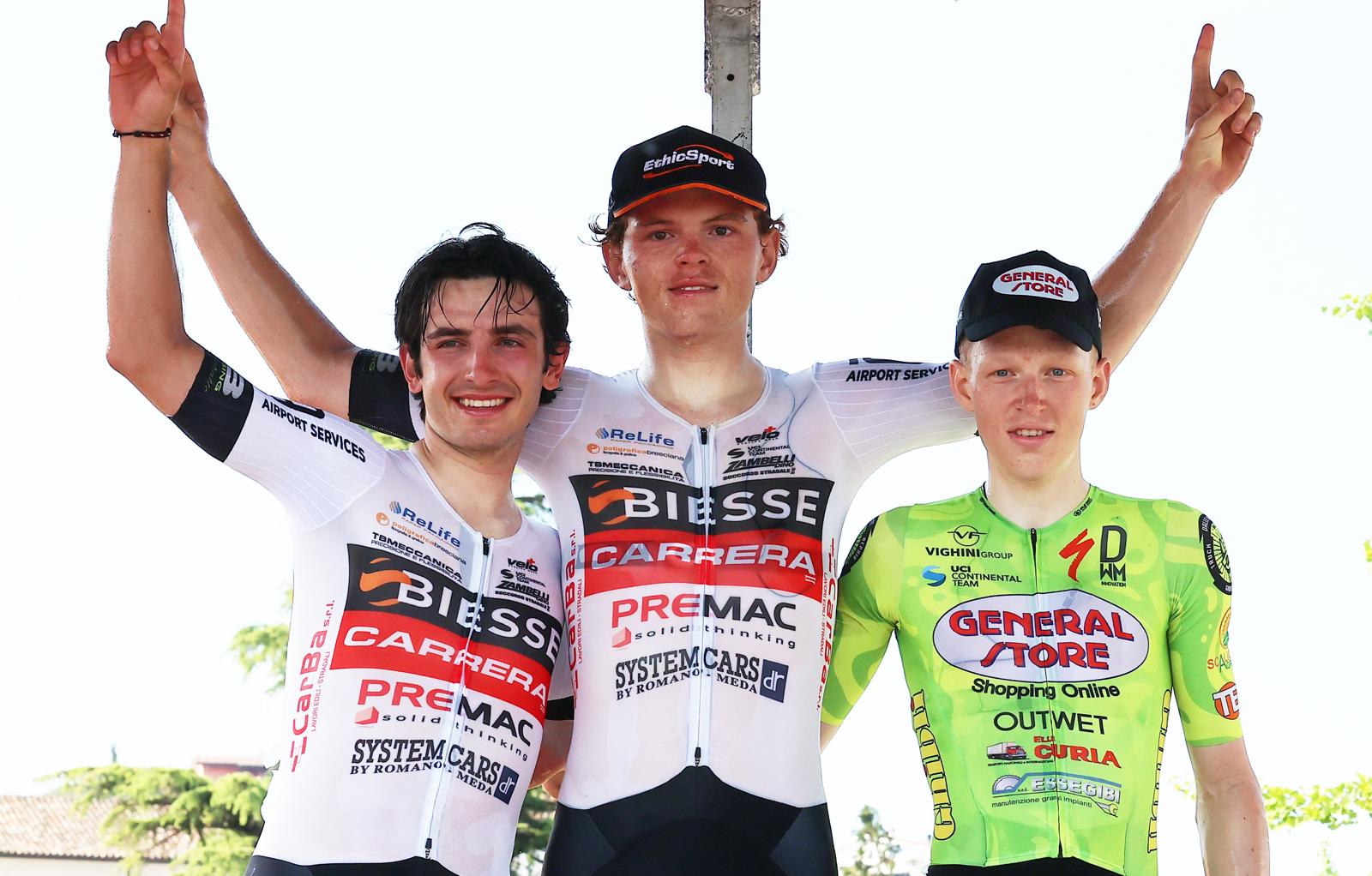 Il podio del Gp General Store 2025 (foto Rodella)