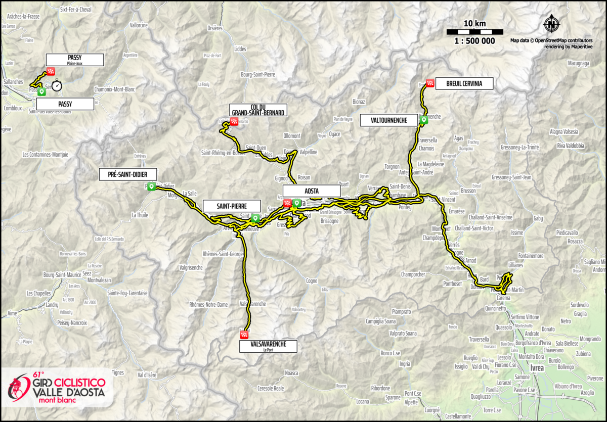 Giro della Valle d’Aosta 2025 ecco il percorso e le squadre