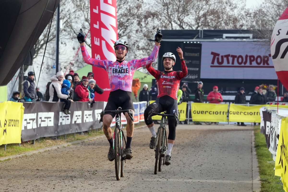 Campionati italiani ciclocross: l'arrivo di Carrer e Macculi - photo De Negri